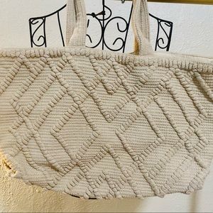 Macrame style beach bag or tote